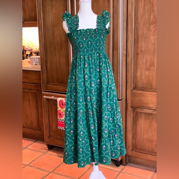 Hill House | Dresses | Hill House Ellie Nap Dress In Green Trellis Xs ...